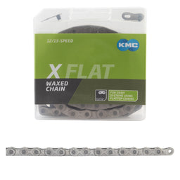 KMC X-Flat Waxed 12 13 Speed Bicycle Chain for SRAM AXS drivetrains or Transmission/T-Type