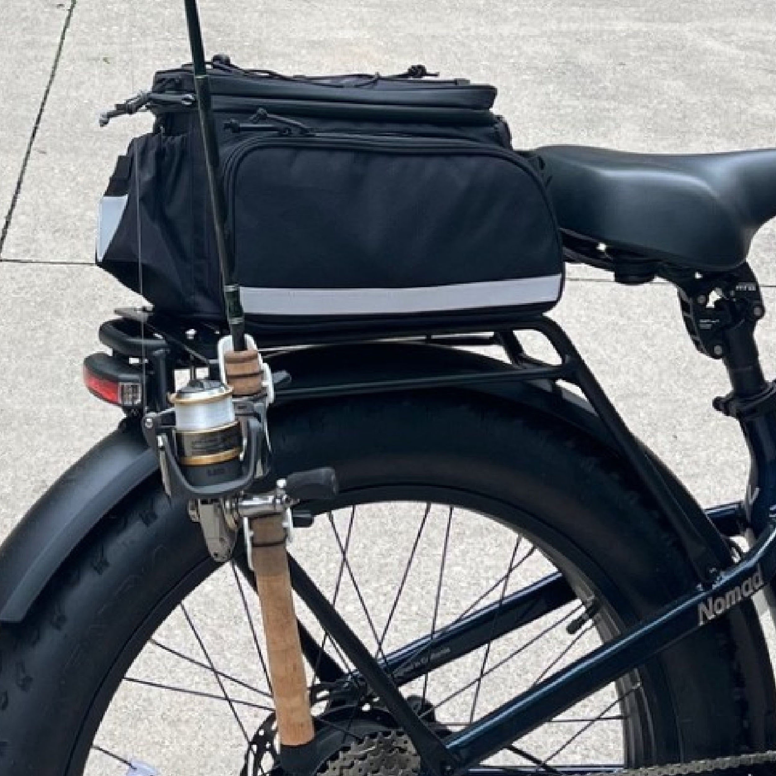 BiKase Fishing Rod Holder For Bicycle Rack includes Mounting Bracket