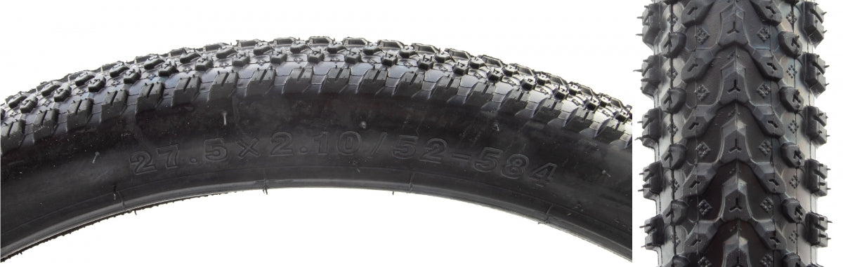 Sunlite Small Block MTB Mountain Bike Tire 27.5 x 2.1 Wire Bead