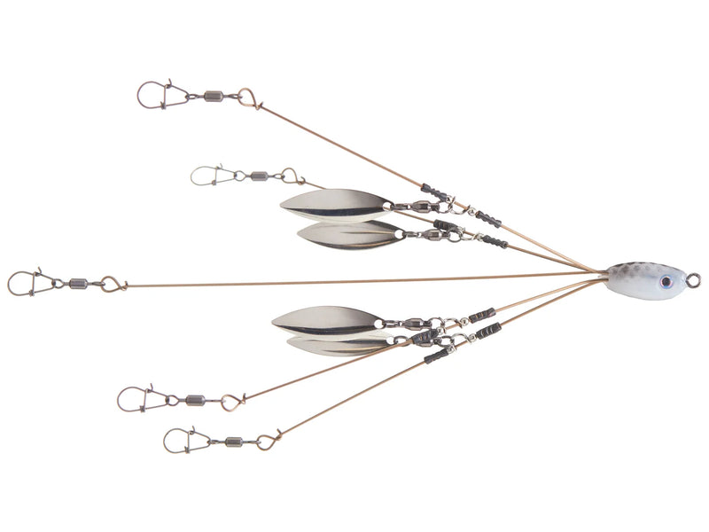 Hog Farmer Tactical Bassin 5 Hook-4 Blade Mini Rig