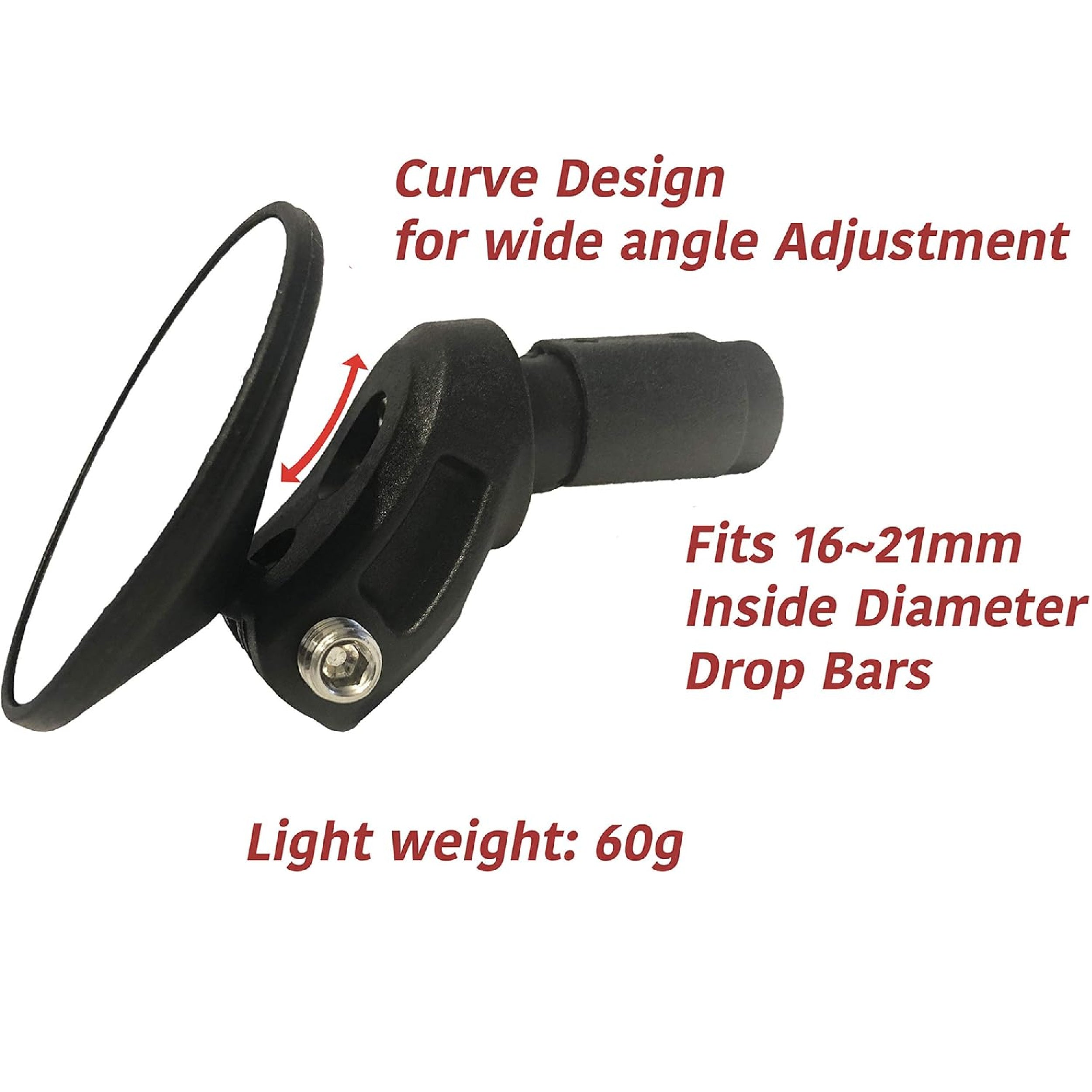 BiKase Rocket Bar Bicycle Drop Down Bicycle Bar End Mirror