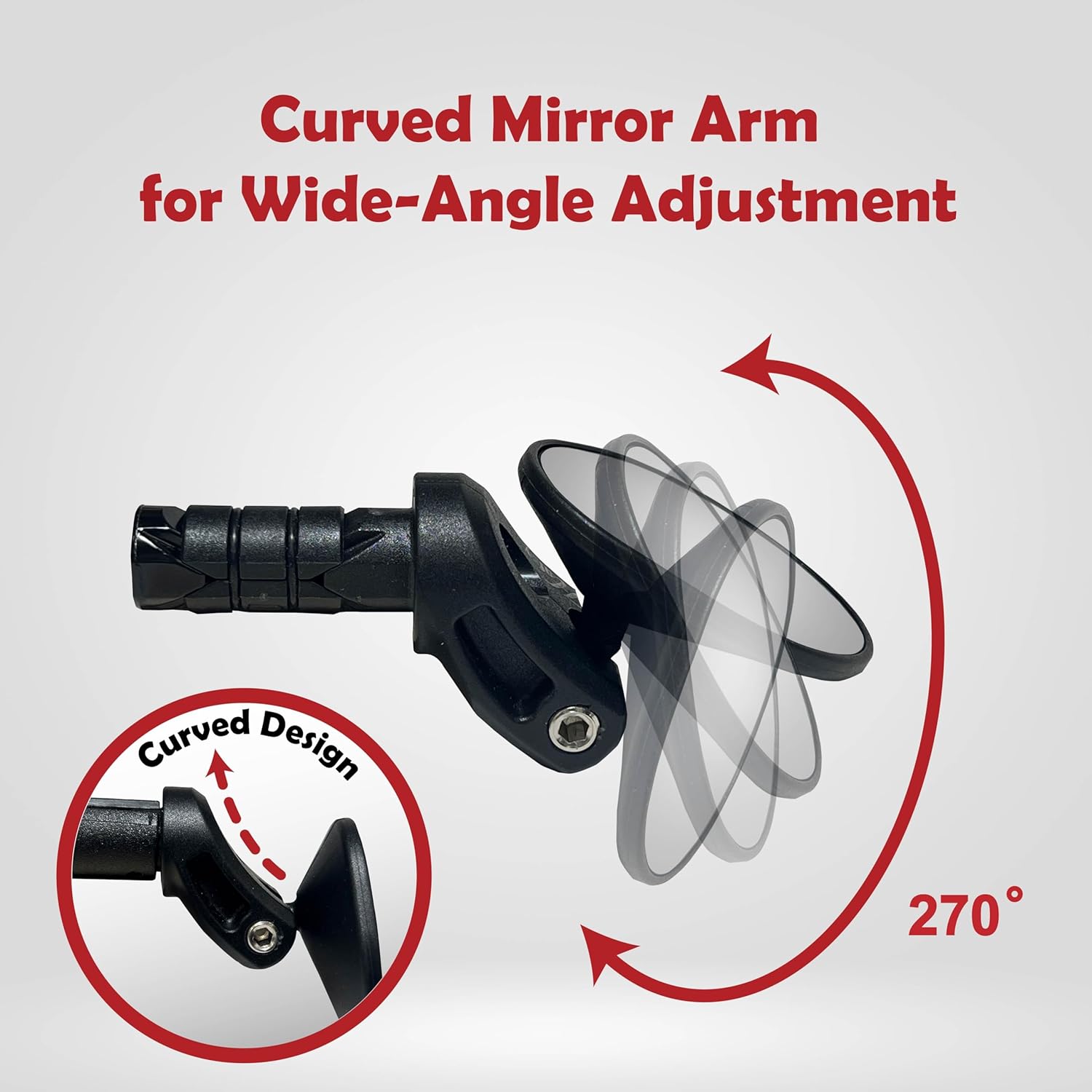 BiKase Rocket Bar Bicycle Drop Down Bicycle Bar End Mirror