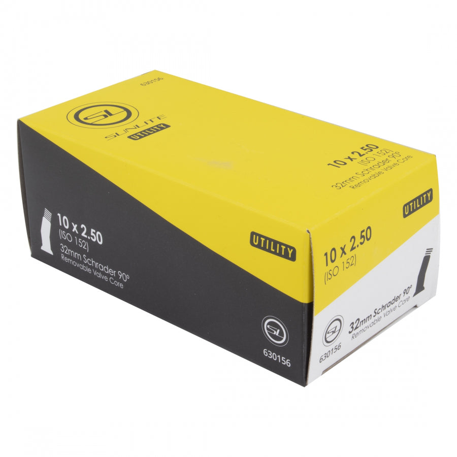 Sunlite Utili-T Moped Scooter Surry Wheel Chair Bicycle Tube 10 x 2.5 Angled Schrader Valve 32mm