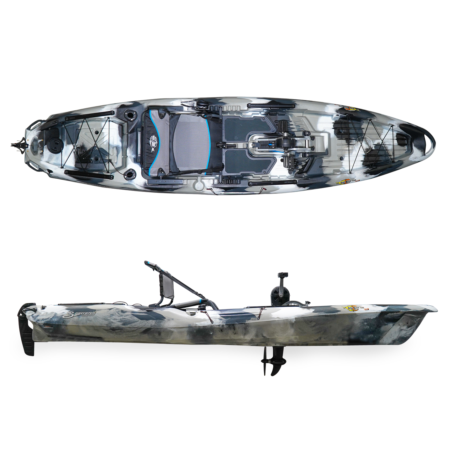 3 Waters Big Fish 120 PDL Pedal Drive Fishing Kayak