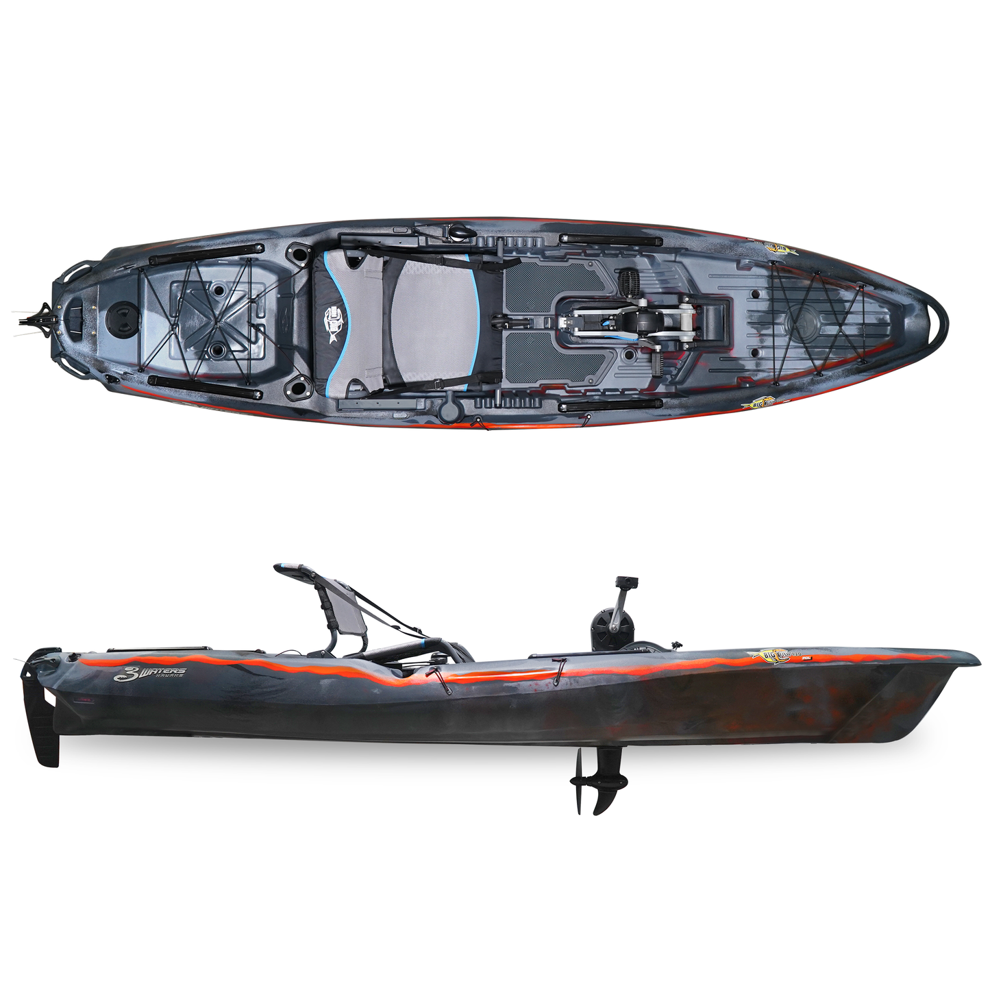 3 Waters Big Fish 120 PDL Pedal Drive Fishing Kayak