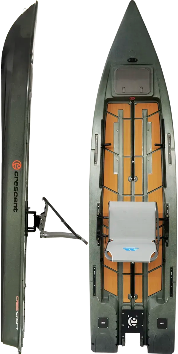 Crescent Cres-Craft High Performance Motor Capable Fishing Kayak