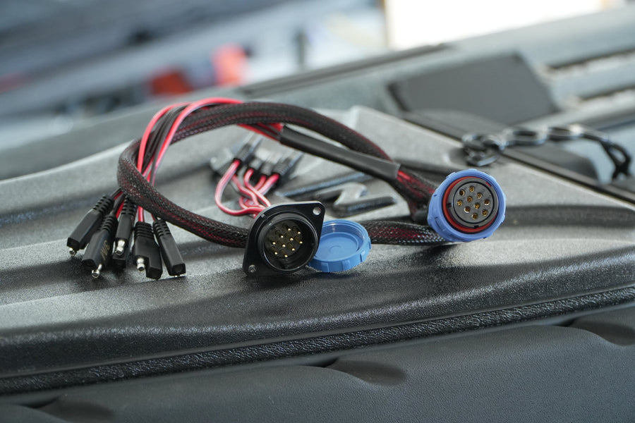 Yak Power 5 Circuit Heavy Duty, Waterproof, Quick Disconnect Kit - Panel Mount and Harness