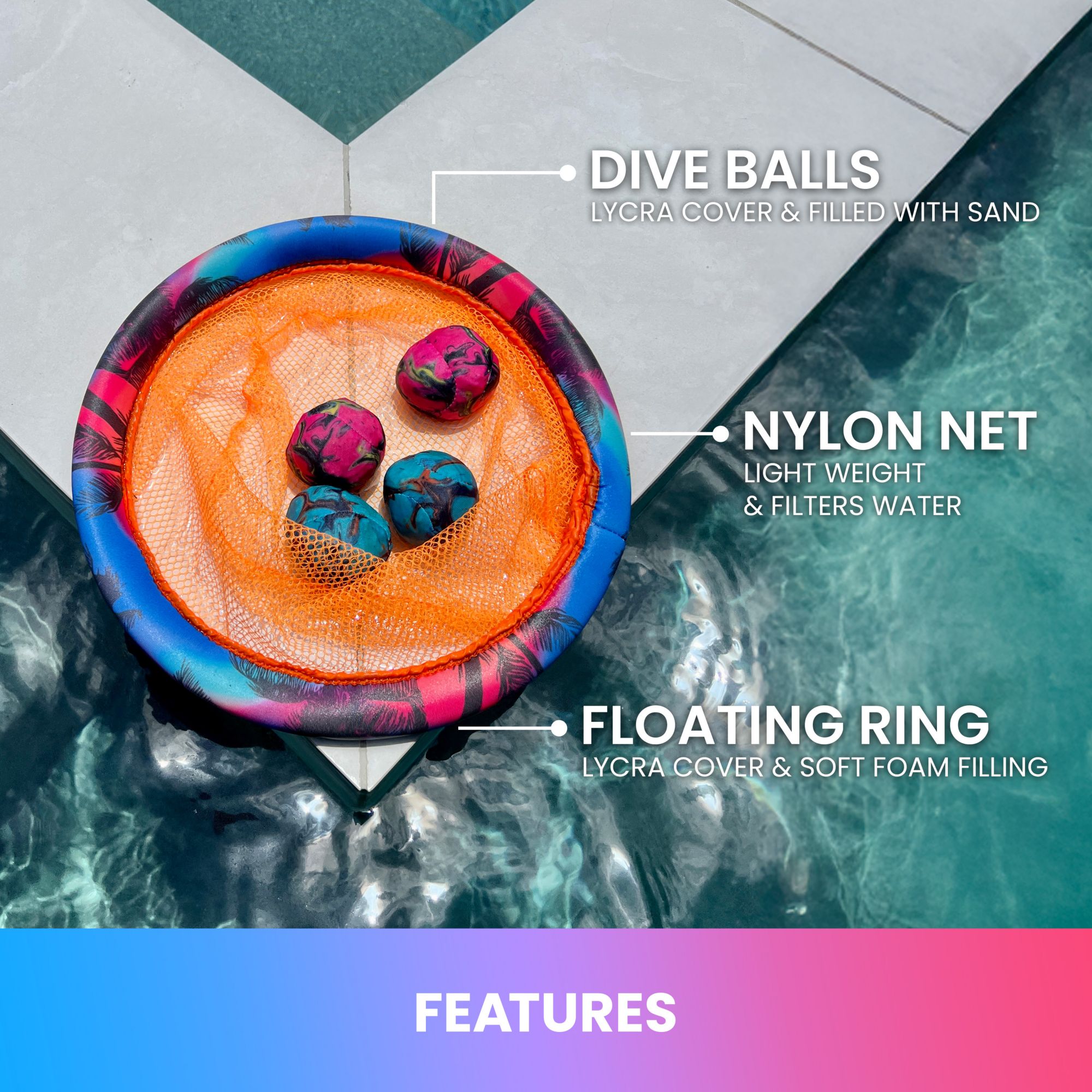 Waboba Dunk Or Dive Pool Toss Game