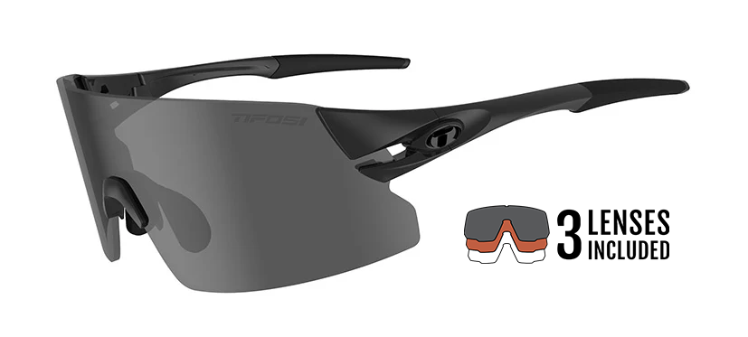 Tifosi Optics Rail XC Sunglasses Blackout With 3 Interchangeable Lenses