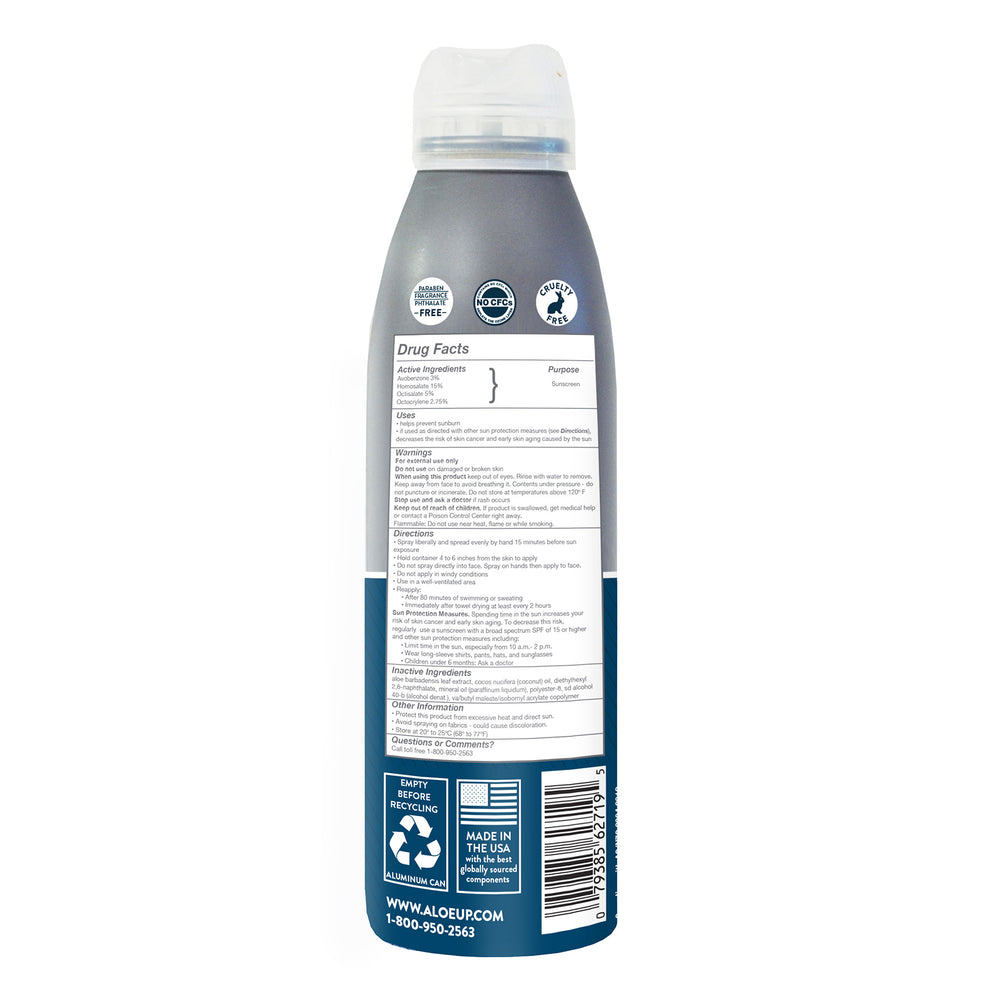 Aloe Up Sport SPF 50 Continuous Spray Performance Sunscreen