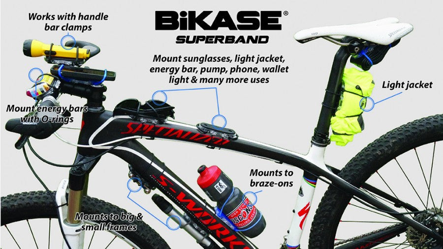 BiKase SuperBand X Bicycle Disc Golf Cart ATV Accessory Attachment Mount