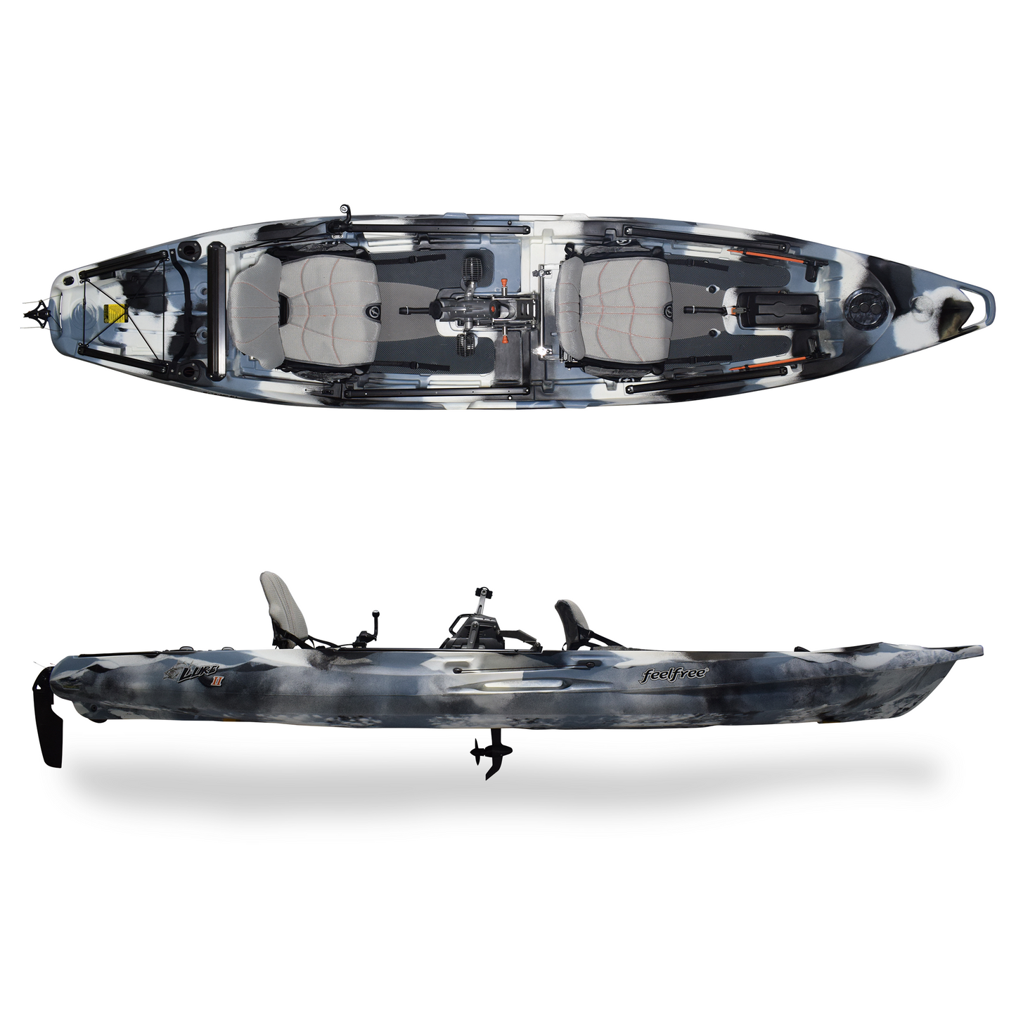 Feelfree Lure II Tandem With Overdrive Pedal Drive Fishing Kayak
