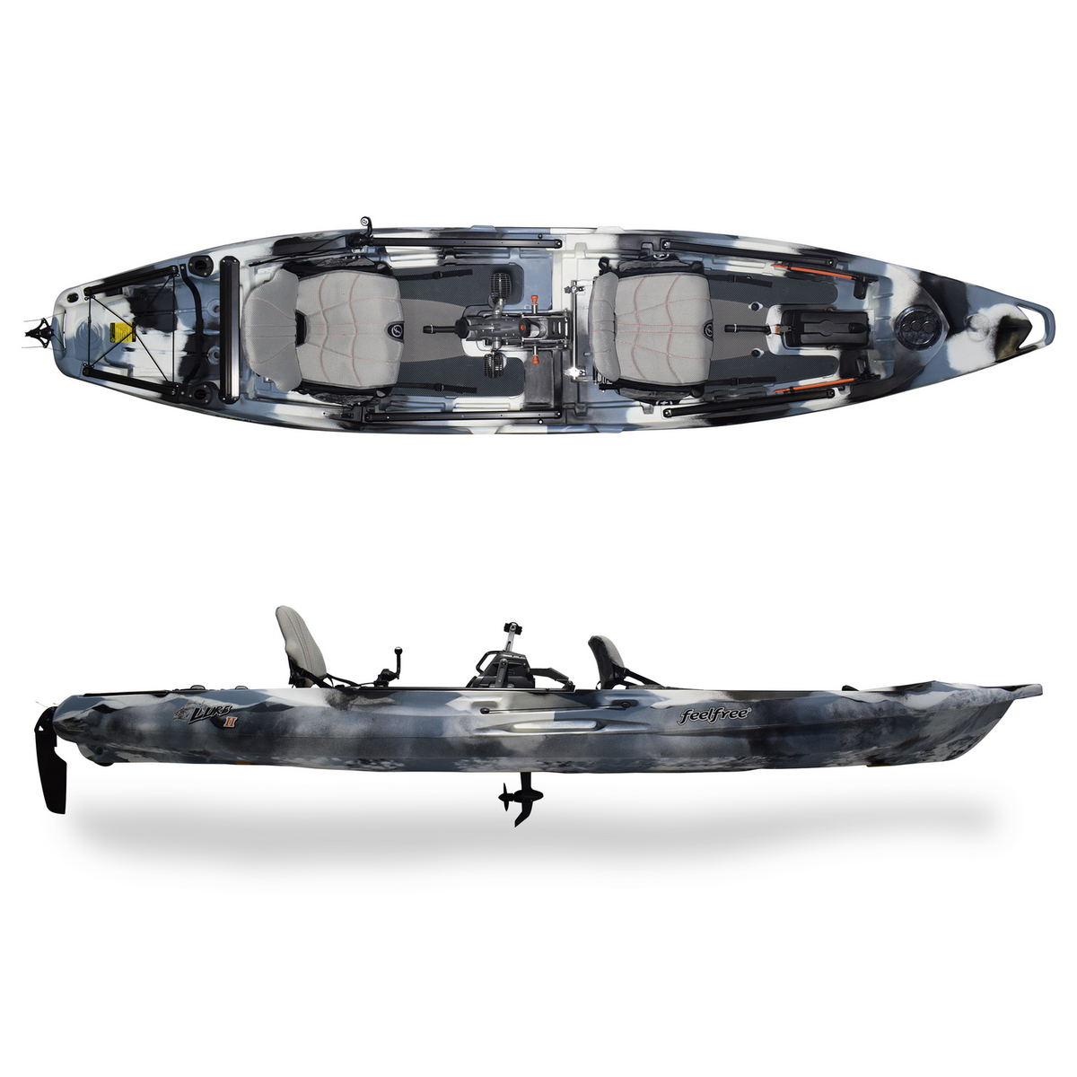feelfree pedal drive Lure II Tandem With Overdrive Fishing Kayak · Battlefield Outdoors Morrison T 2.0 Trapez master_HS008 Color:black pink