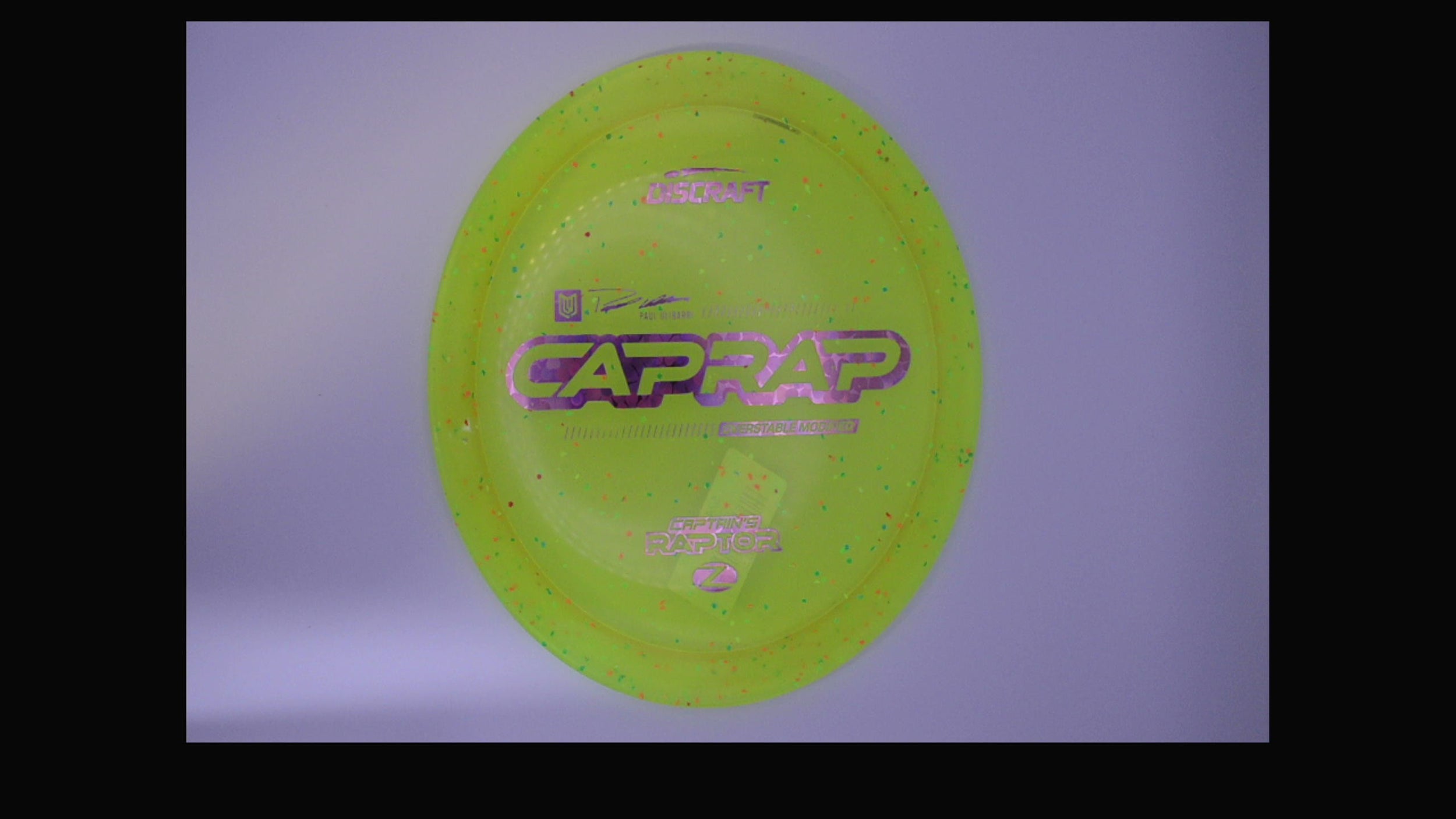 Discraft 2026 Paul Ulibarri Z Confetti Captain's Raptor