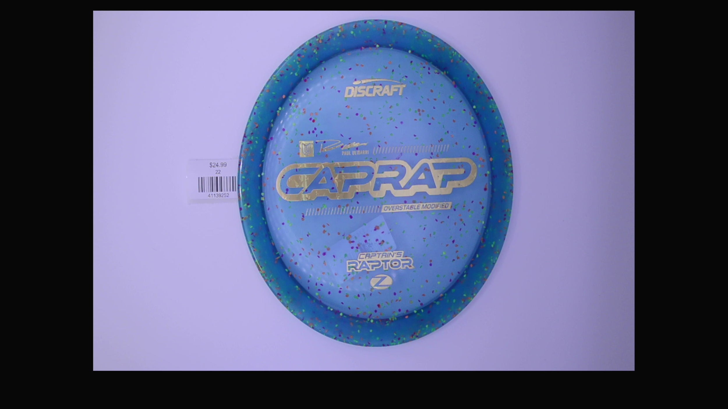 Discraft 2026 Paul Ulibarri Z Confetti Captain's Raptor