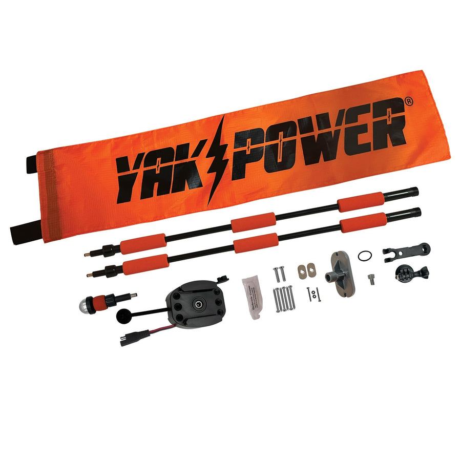 Yak Power Lightning Rod Extendable Powered 360 Degree Safety Light, Flag, and Optional Accessory Mount