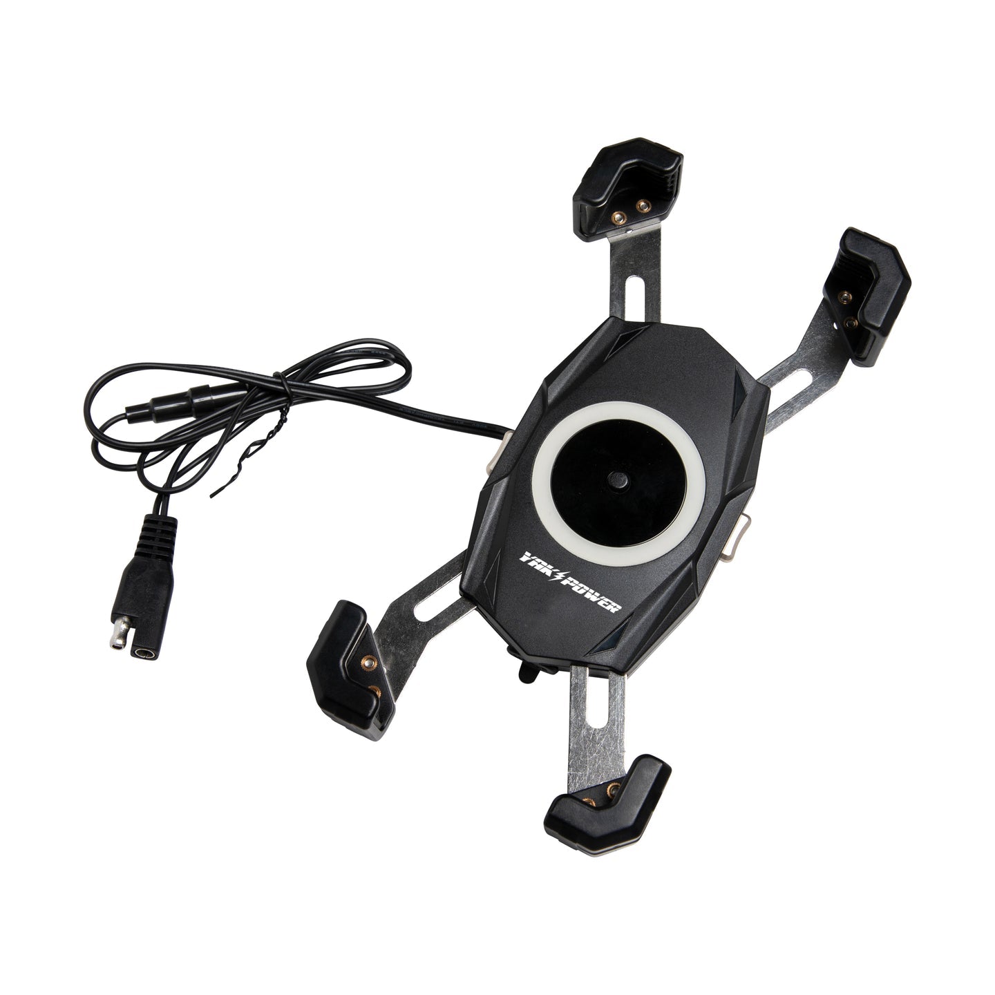 Yak Power 12 Volt Mobile Phone Wireless Fast Charger (15W) | One Hand Operation | 360 Degree Adjustable Gooseneck Action Mount