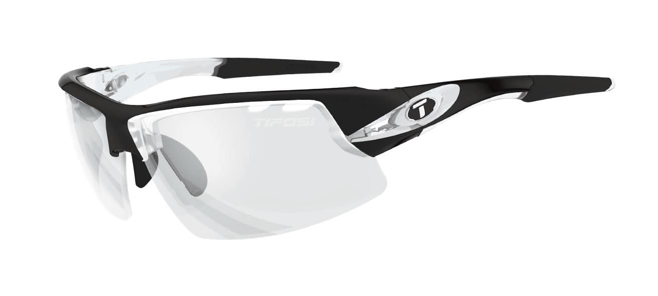 Tifosi Optics Crit Sunglasses Crystal Black Frame With Clear Fototec Lenses