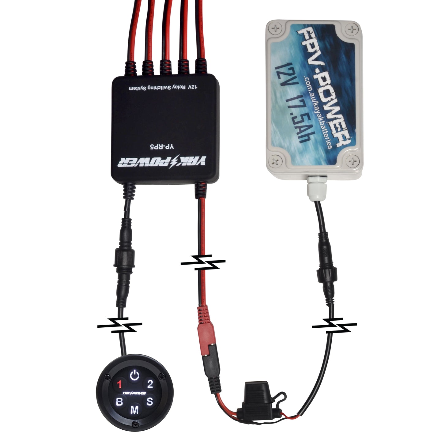 Yak Power 12” Battery Terminal Connector with SAE to FPV Battery Connector